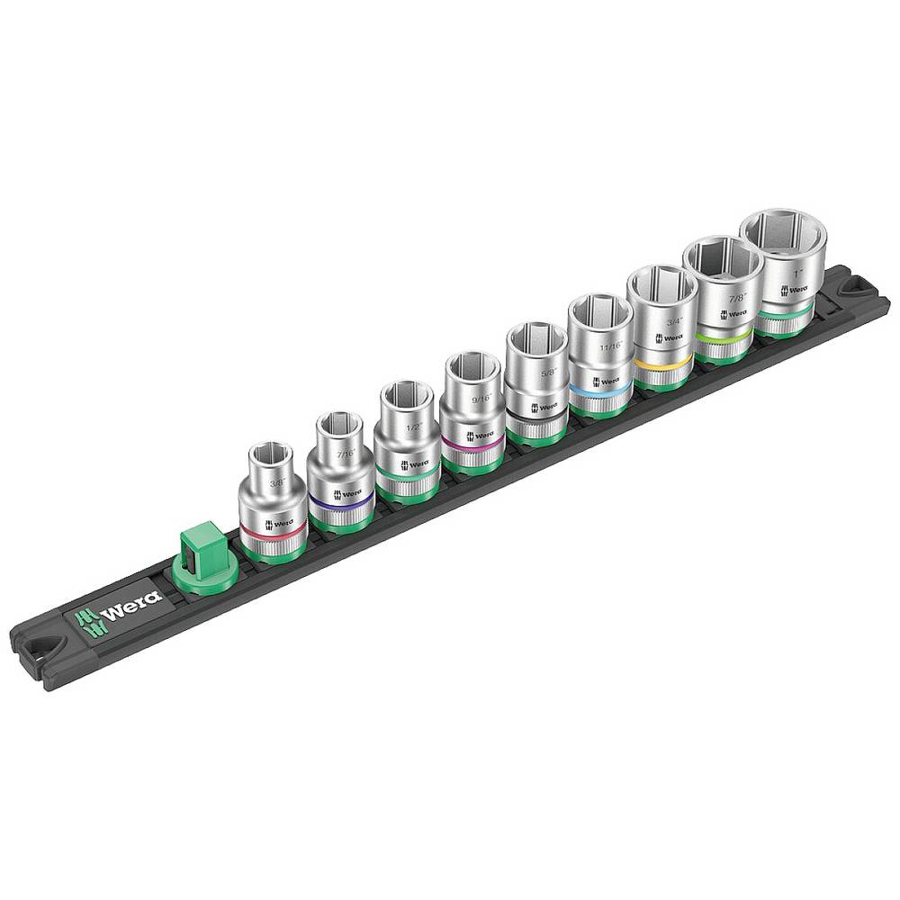 Wera Tools 05005480001 - Magnetic Socket Rail B Imperial Zyklop Socket Set  1/2