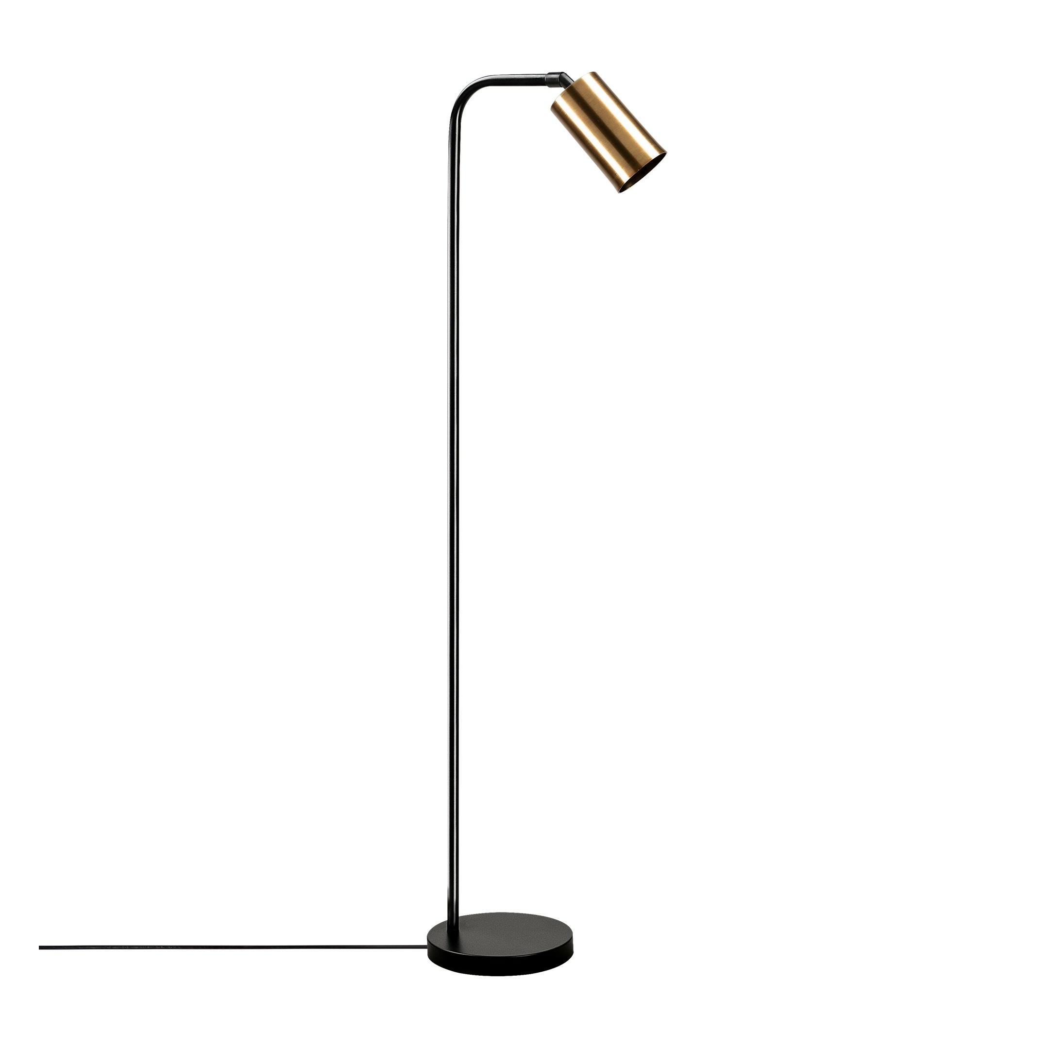 Opviq Emek 4081 Floor Lamp, Black, Antique Gold Lampshade