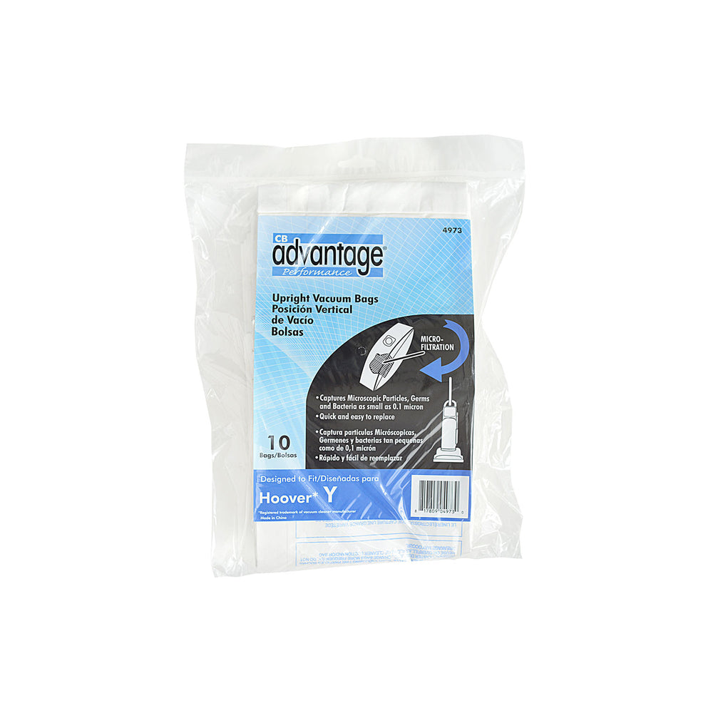 Advantage 4973 Vacuum Bags - Fit Hoover Upright Vacuums Using Type Y or Z Bags, 10 Pack