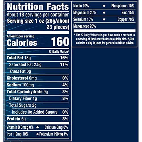 PLANTERS Deluxe Whole Cashews, 18.25 Oz. Resealable Jar - Wholesome Snack Roasted in Peanut Oil with Sea Salt - Nutrient-Dense Snack & Good Source of thumbnail