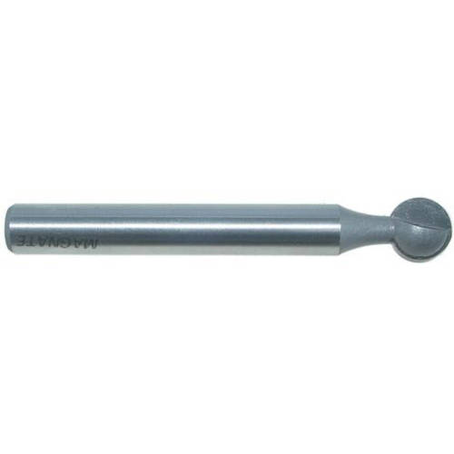 Magnate 2554 Ball End Extended Shank Router Bit - 5/8  Cutting Diameter  5/16  Small Diameter  1/2  Shank Diameter  5/16  Radius
