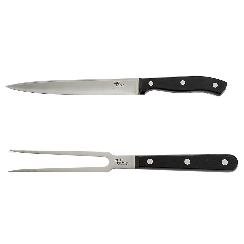 Our Table 2-Piece Triple Rivet Carving Set