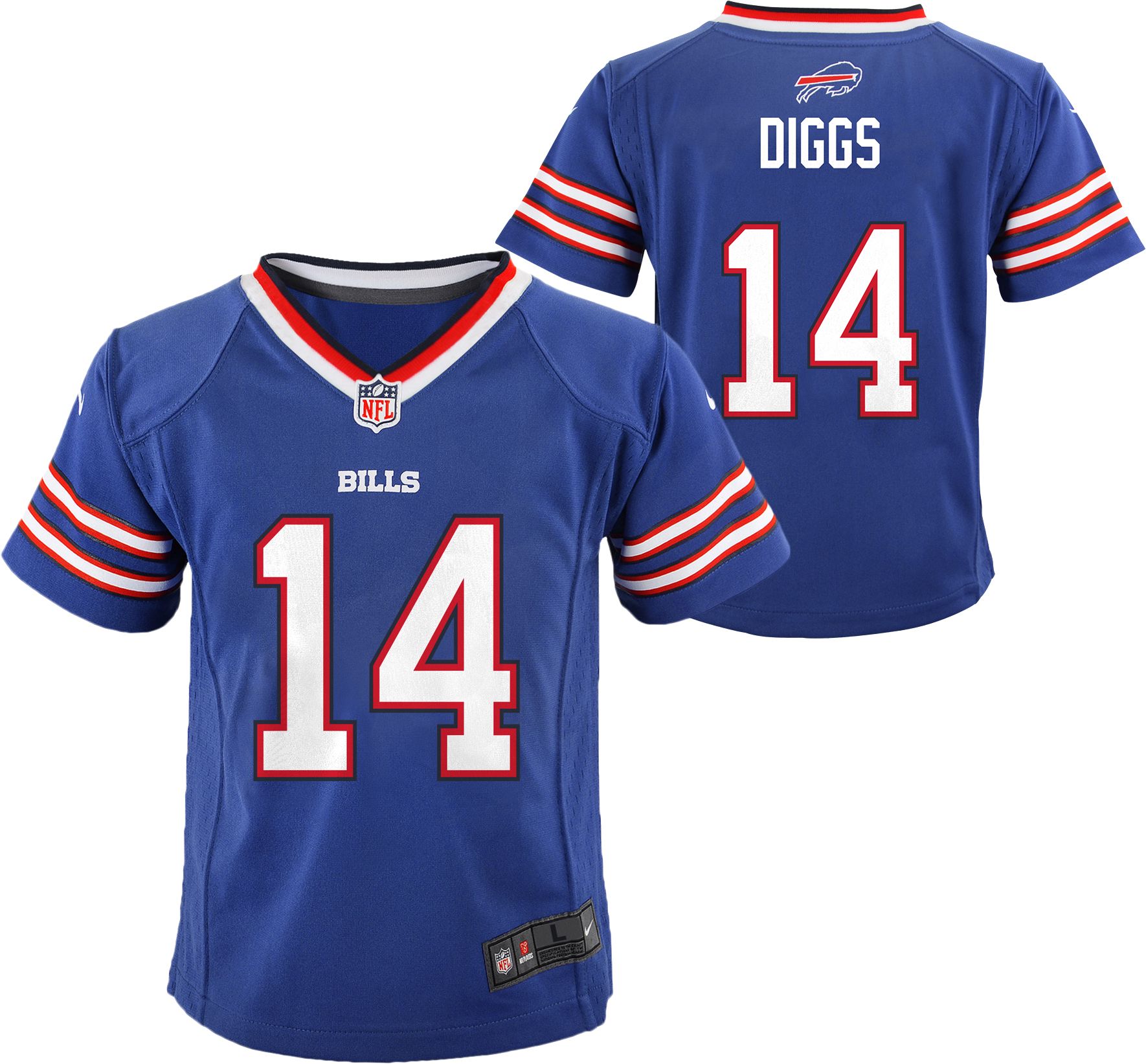 Nike Little Kid's Buffalo Bills Stefon Diggs #14 Royal Game Jersey, Boys', Size 5/6, Blue