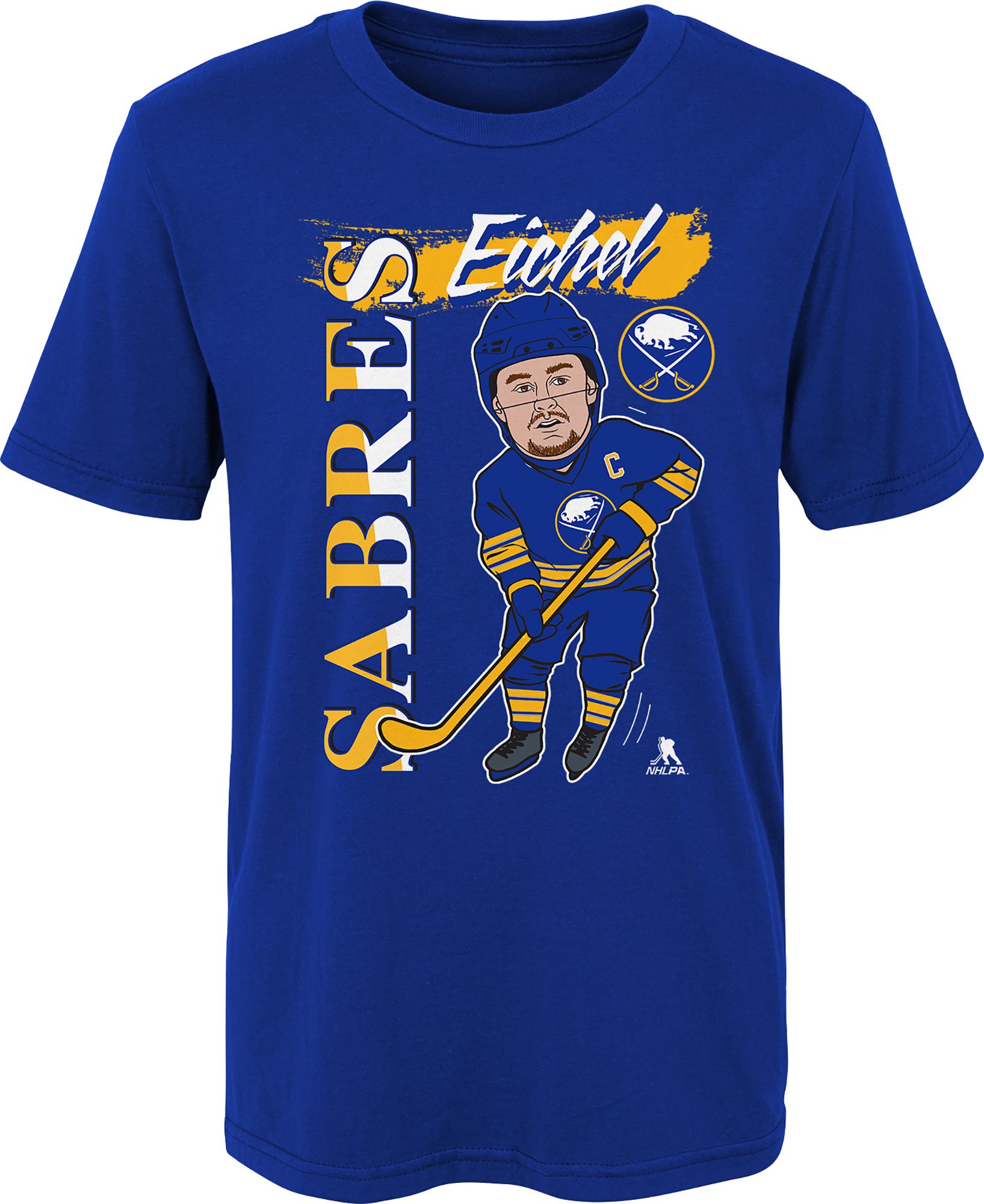 NHL Youth Buffalo Sabres Jack Eichel #9 Royal T-Shirt, Kids, Small, Blue