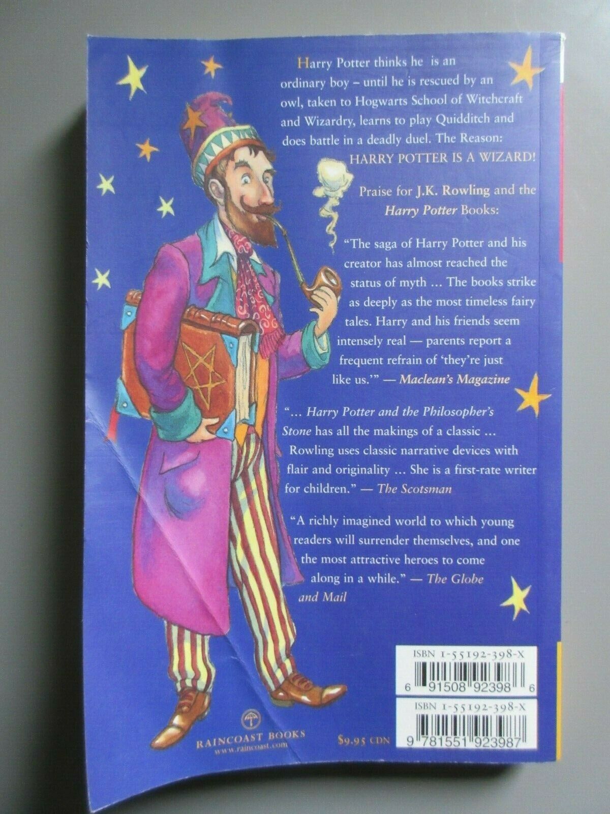 Harry Potter Philosopher's Stone J.K.Rowling 11th Canadian Softcover Ed 2000 thumbnail