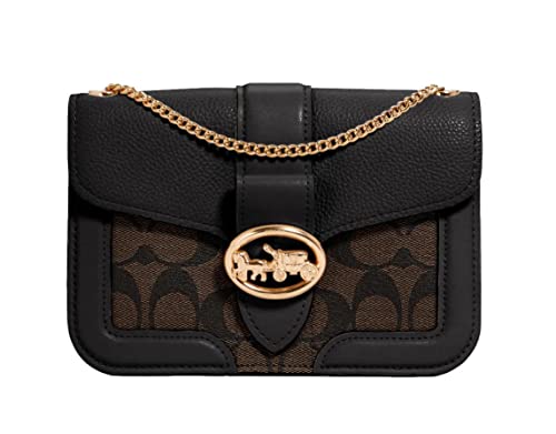 Coach 7287 Georgie Crossbody in Signature Canvas in Brown Black
