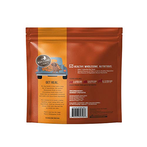 Wholesome Pride Pet Treats Sweet Potato Bites 100% All-Natural Single Ingredient Dog Treats, 16-oz thumbnail