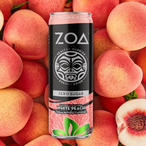 Zoa White Peach Zero Sugar Soda  12 Fl Oz Aluminum Can  0.0% ABV thumbnail