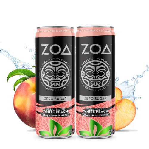 Zoa White Peach Zero Sugar Soda  12 Fl Oz Aluminum Can  0.0% ABV thumbnail