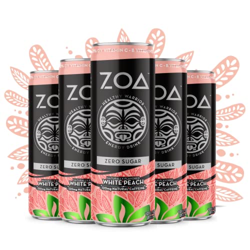 Zoa White Peach Zero Sugar Soda  12 Fl Oz Aluminum Can  0.0% ABV thumbnail