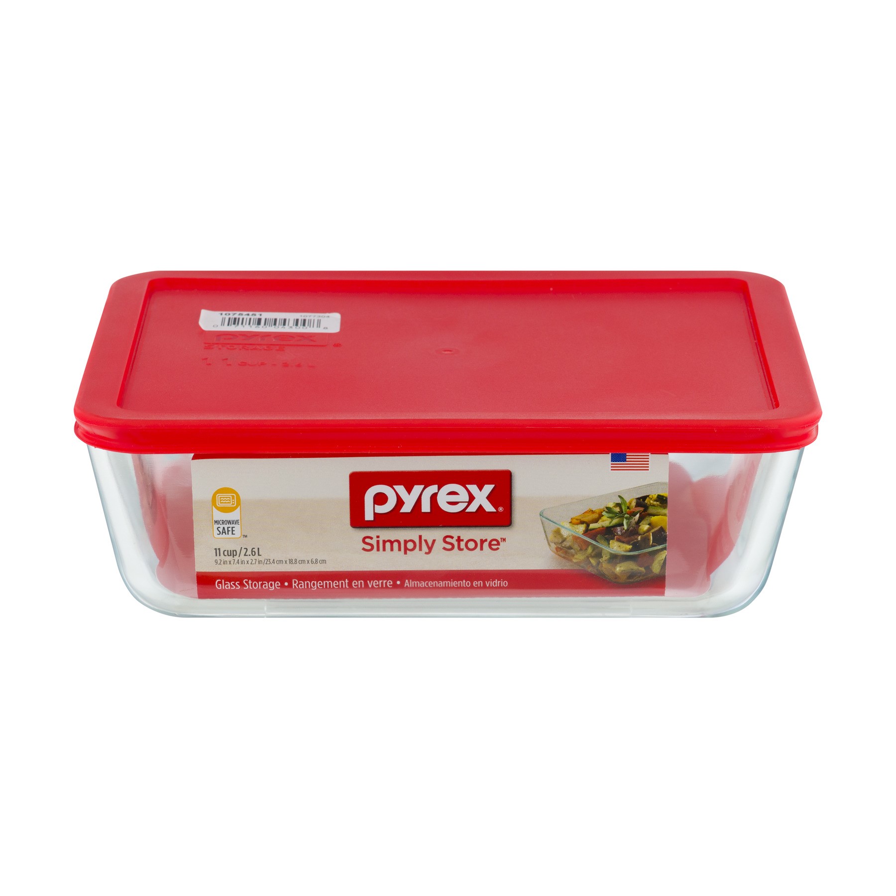 Pyrex Simply Store 11 Cup Glass Storage 2.6 Liter