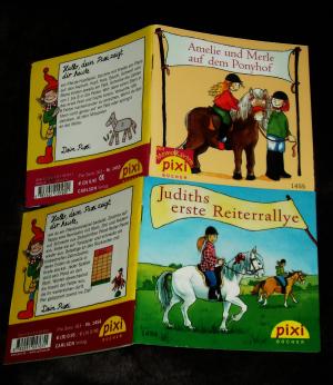 2 Pixi-Bcher: 1. Judiths Erste Reiterrallye - Pixi 1454 ; 2. Amelie Und Merle Auf Dem Ponyhof. Pixi 1455. Mini-Bcher
