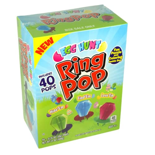 Ring Pop Easter Egg Hunt 40 Pieces Easter Candy Individually Wrapped thumbnail