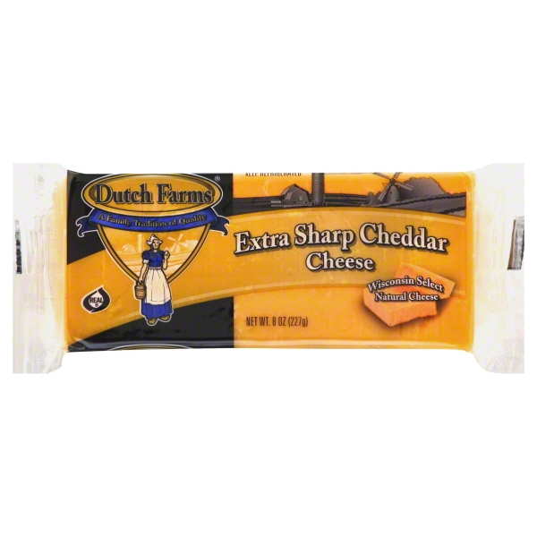 Dutch Farms Extra Sharp Cheddar Cheese, 8 Oz