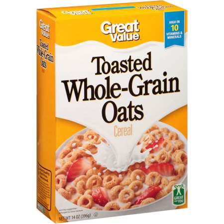 Great Value, Cereal, Toasted Whole-grain Oats Image