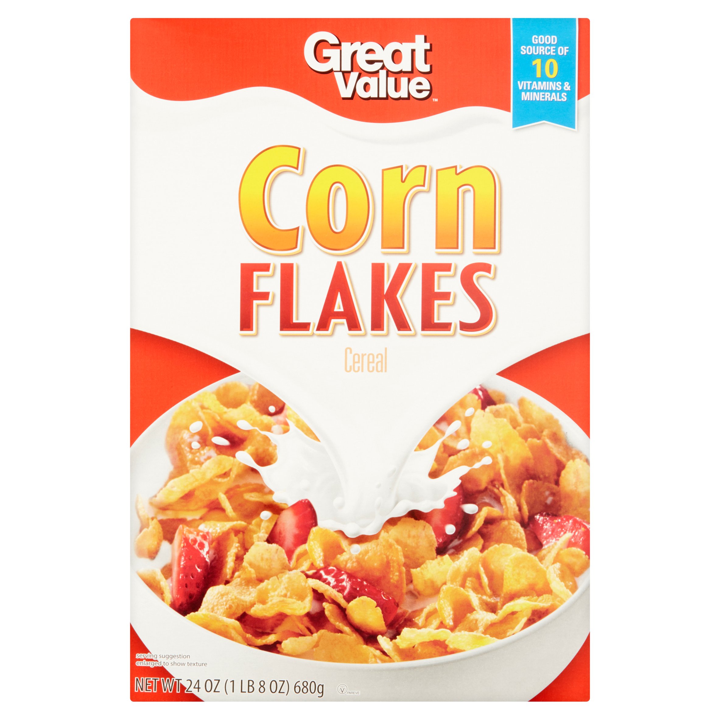 (2 Pack) Great Value Corn Flakes Cereal, 24 Oz Image