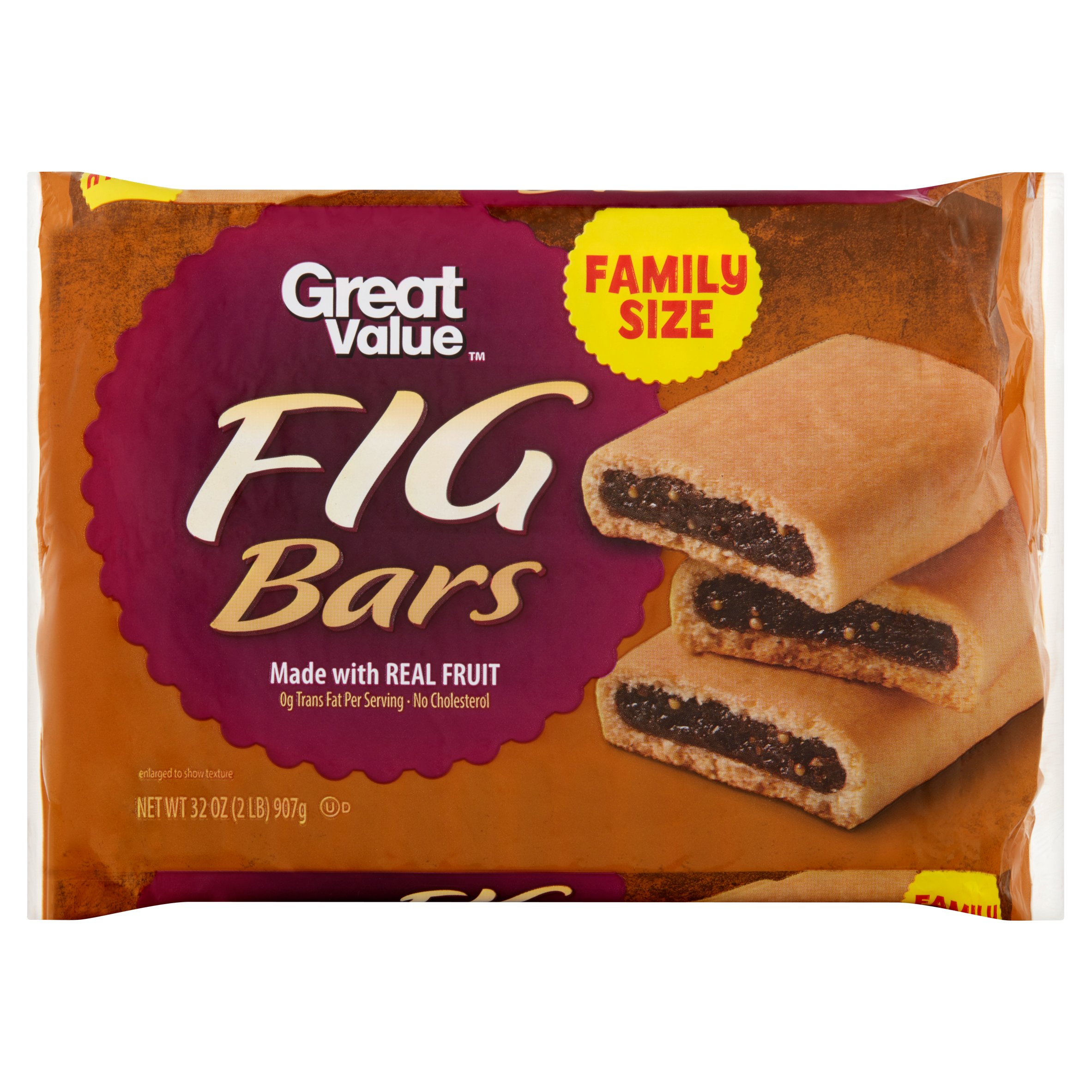 (3 Pack) Great Value Fig Bars, Family Size, 32 Oz