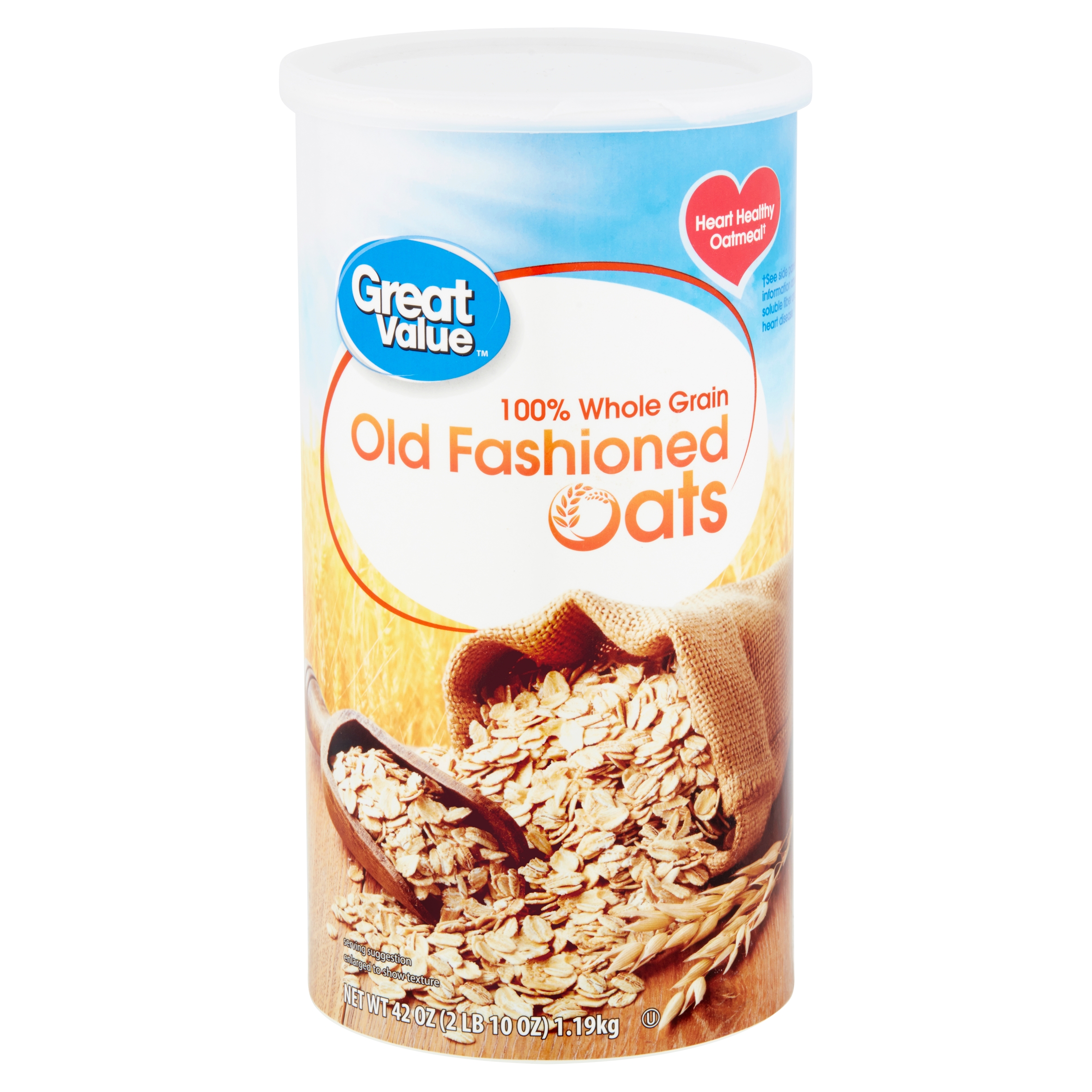 (2 Pack) Great Value Old Fashioned Oats, 42 Oz Image