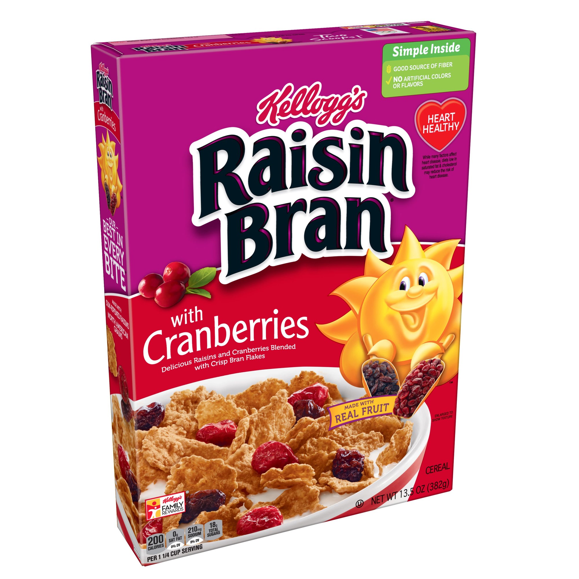 FODMAPs, Gluten & More Kellogg's Raisin Bran with Cranberries Cereal
