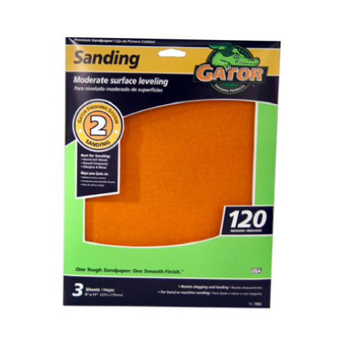 Ez123 9X11 Sanding Sheet 120# 3PK