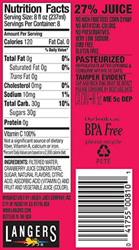 Langers Cranberry Juice  64 Fl. Oz. thumbnail