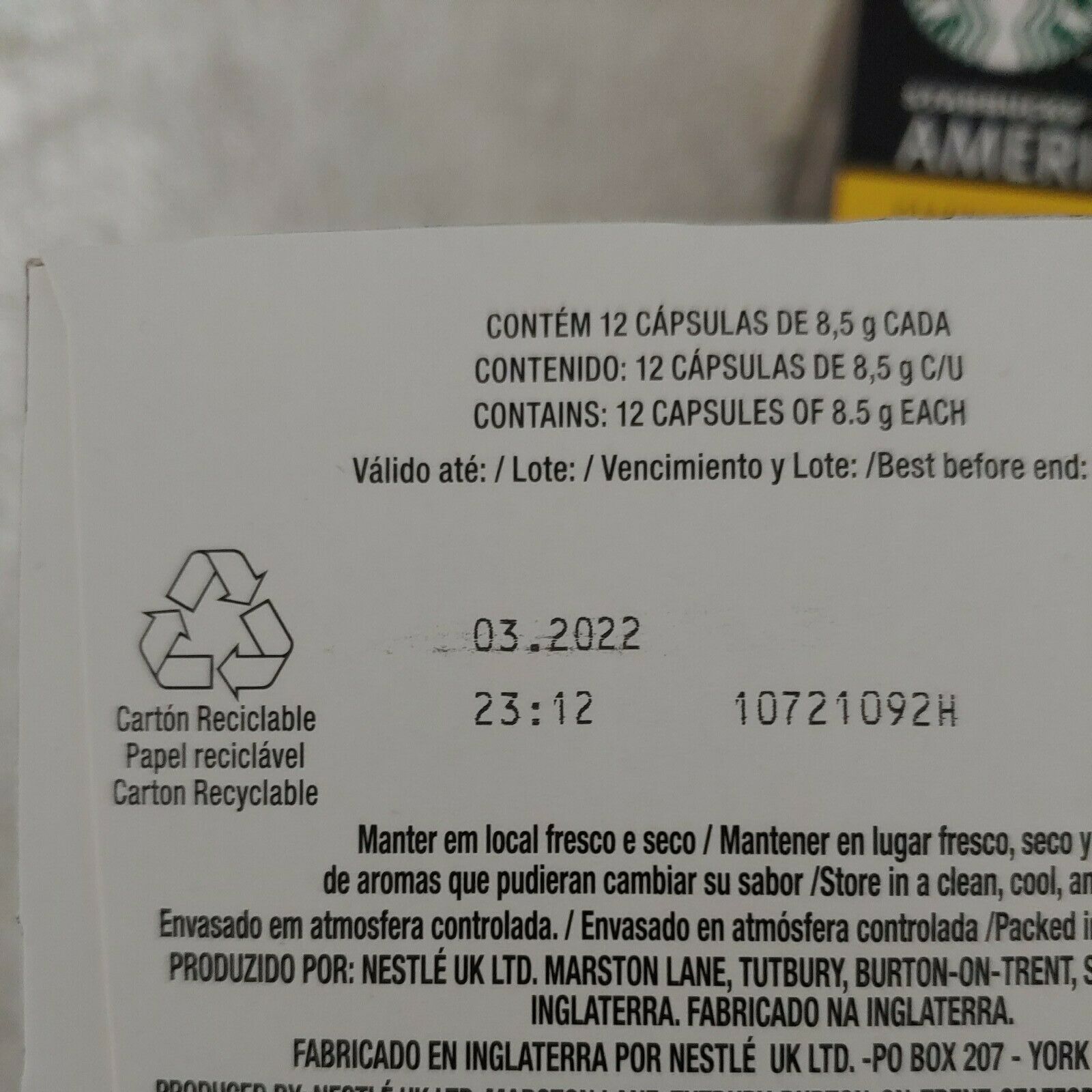 Nescafe Dolce Gusto Americano Coffee 6 Boxes 12 Pods Each by Starbucks BB03/2022 thumbnail