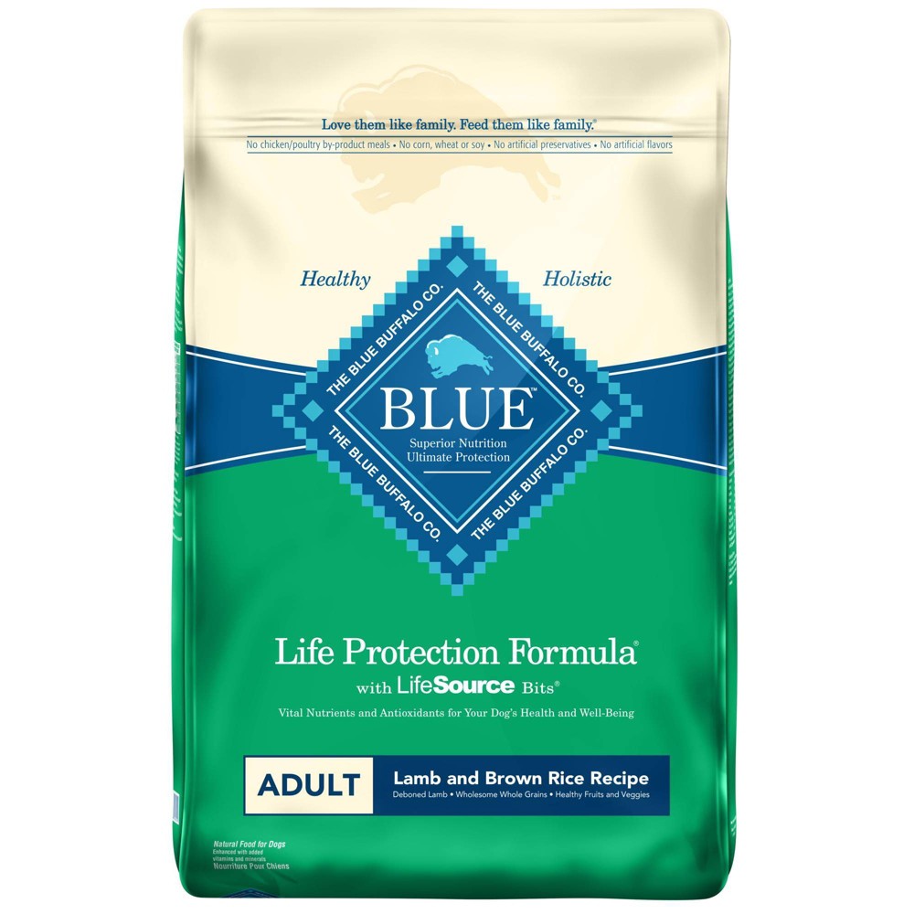 Blue Buffalo Life Protection Formula Adult Dry Dog Food  Lamb & Brown Rice  15 Lbs
