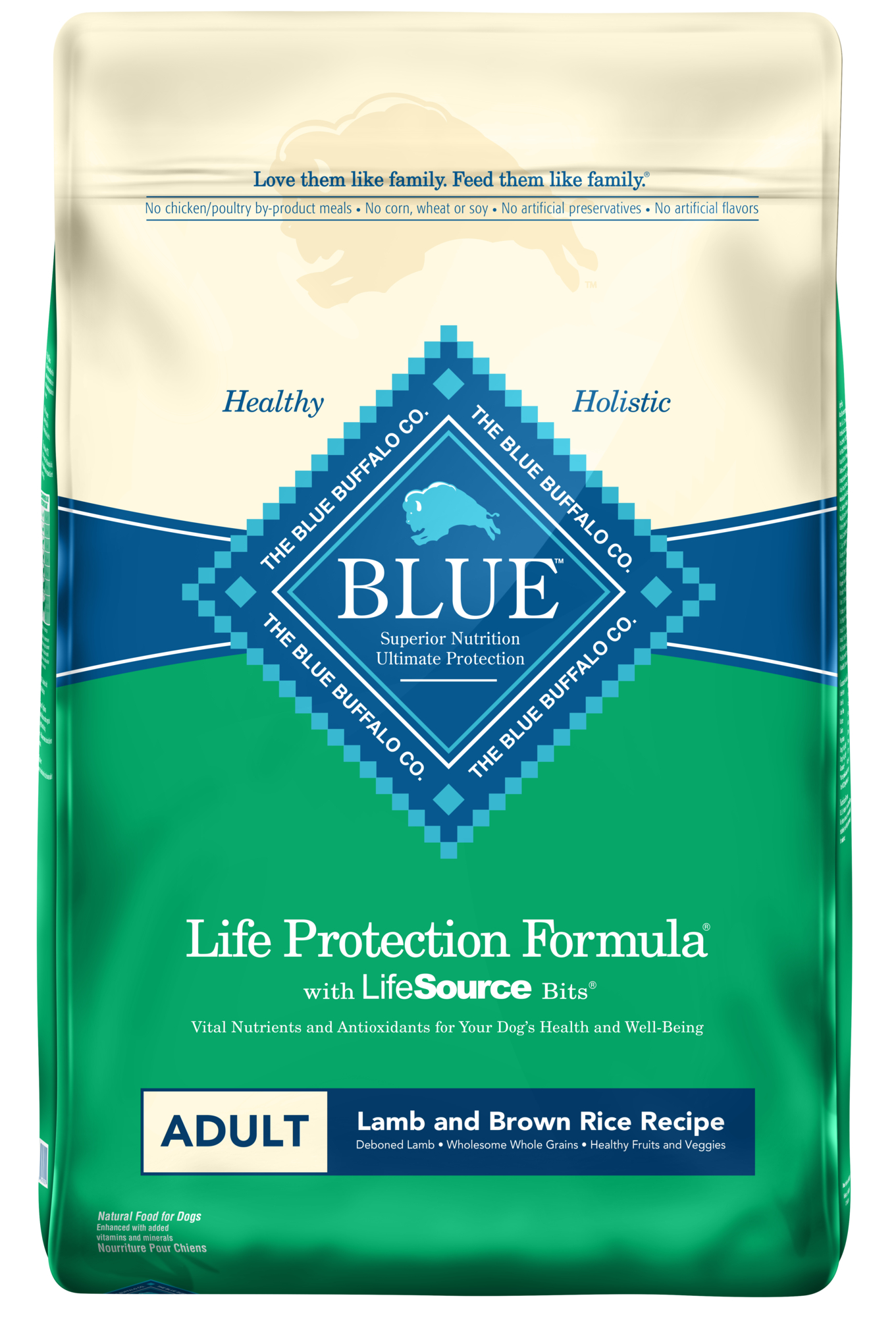 Blue Buffalo Life Protection Formula Adult Dry Dog Food  Lamb & Brown Rice  30 Lbs