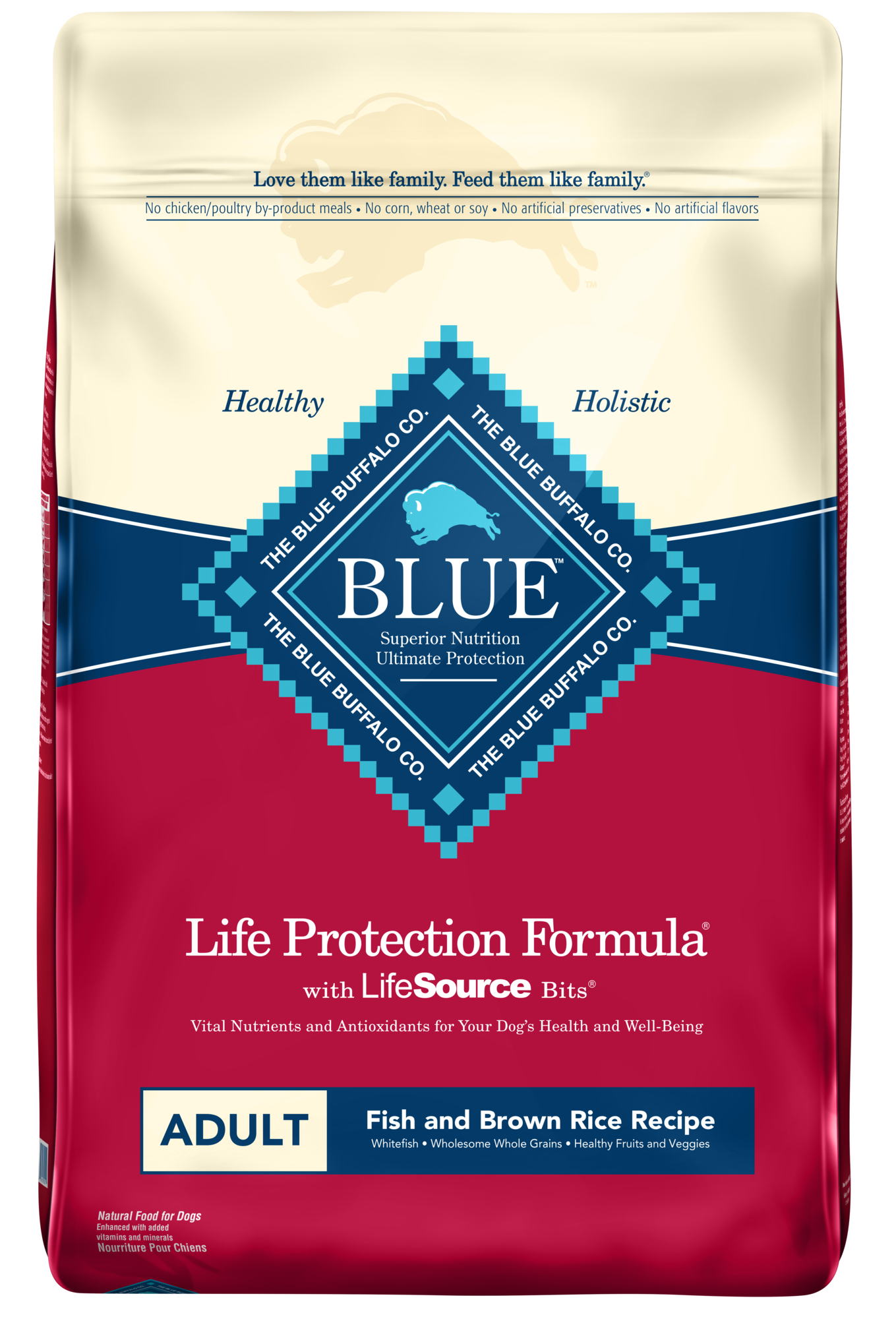 Blue Buffalo Life Protection Formula Adult Dry Dog Food  Beef & Brown Rice  30lb Bag