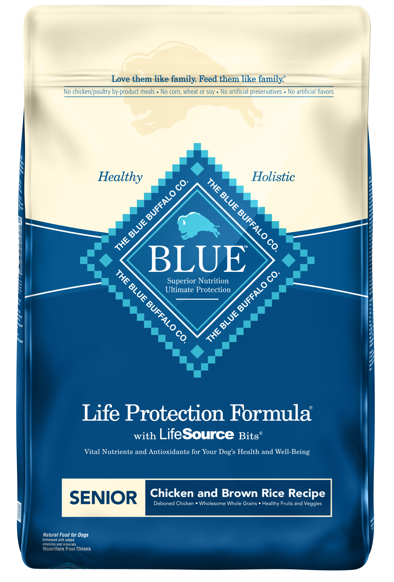 Blue Buffalo Life Protection Formula Senior Dry Dog Food  Chicken & Brown Rice  30 Lbs