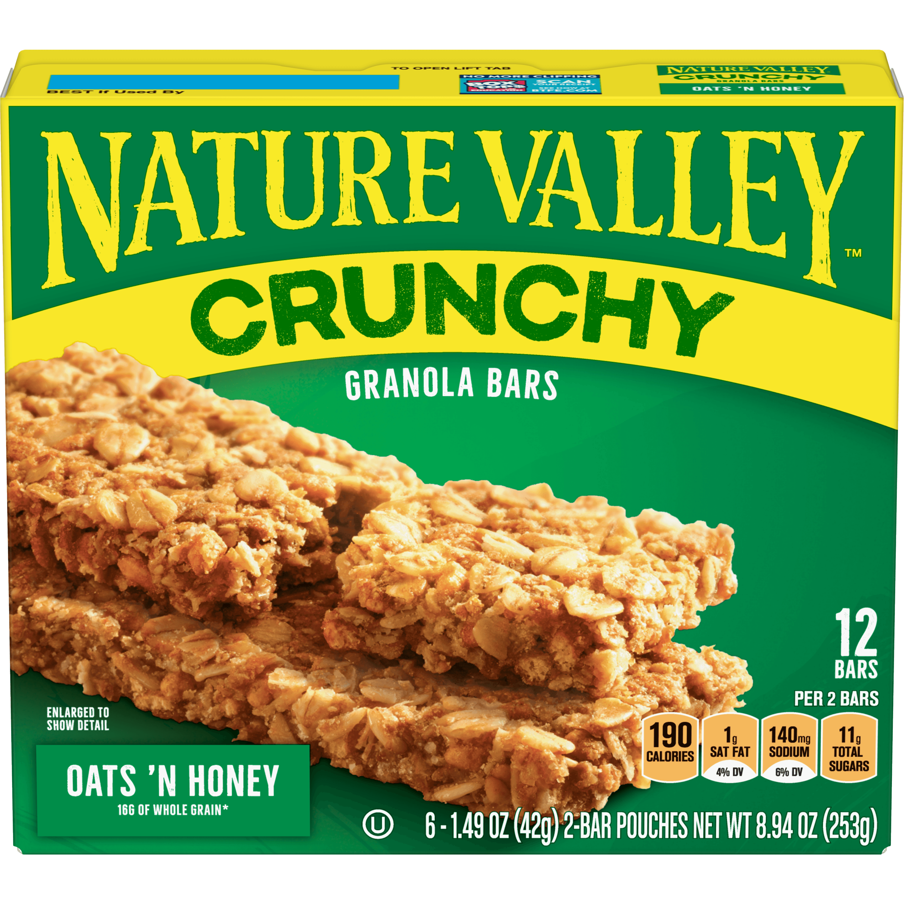 Is It Vegan Nature Valley Crunchy Granola Bars Oats N Honey Six 1 5 Ounce 2 Bar Pouches Per Box 2 Pack Spoonful