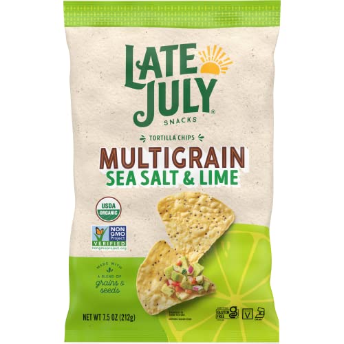 Late July Multigrain Tortilla Chips Sea Salt and Lime 7.5 Oz