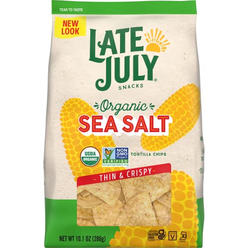 Late July Snacks Thin and Crispy Organic Tortilla Chips with Sea Salt - 10.1oz