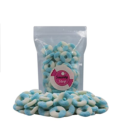 Smarty Stop Mini Sour Gummy Rings Candy ~ GummiRoos Rings (Blue Raspberry) thumbnail
