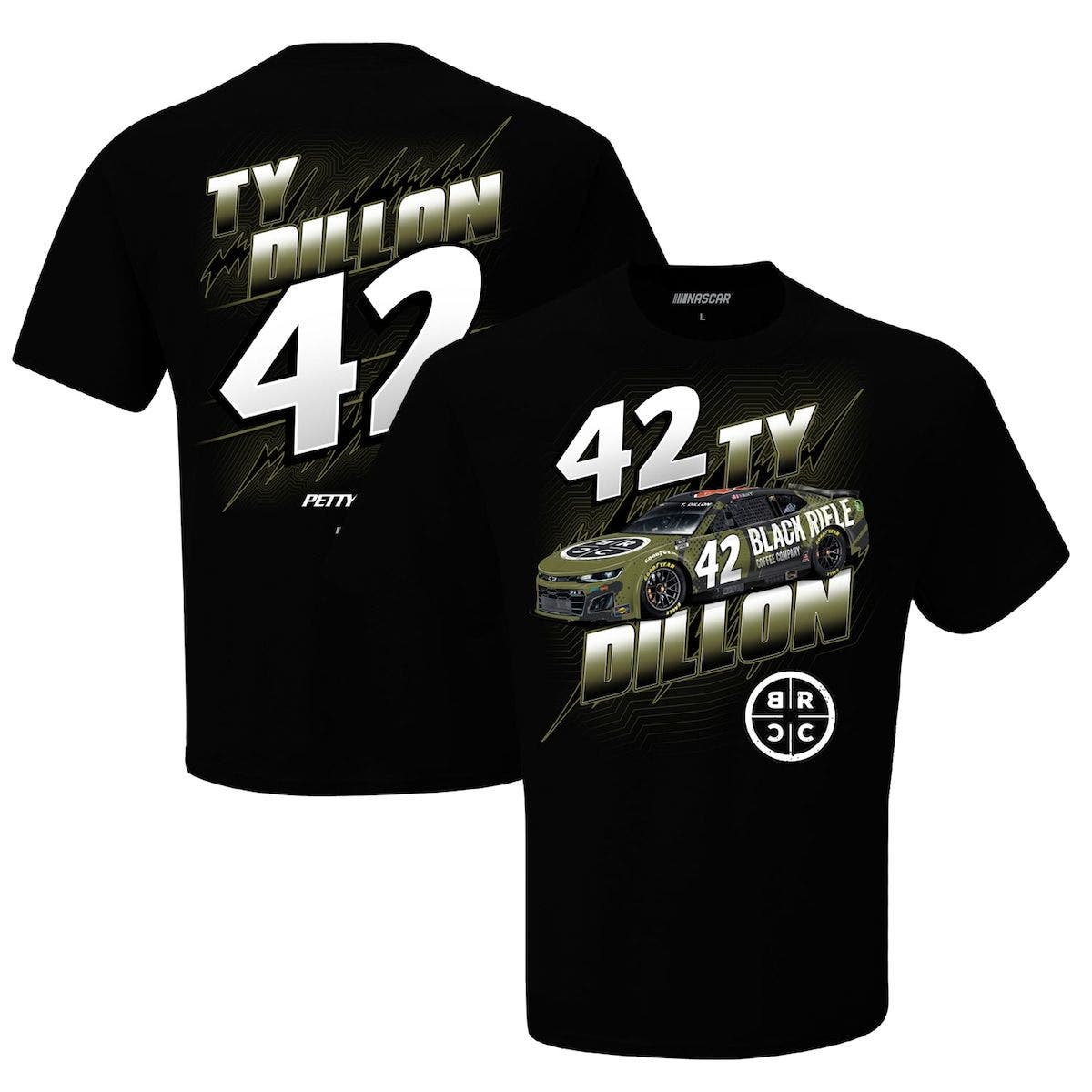 Men S Checkered Flag Black Ty Dillon Black Rifle Coffee Company Groove T-Shirt