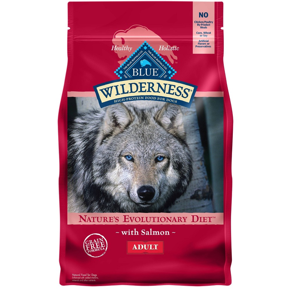 Blue Buffalo Wilderness Adult Grain-Free Dry Dog Food with Natural Ingredients  Salmon  4.5-lb. Bag