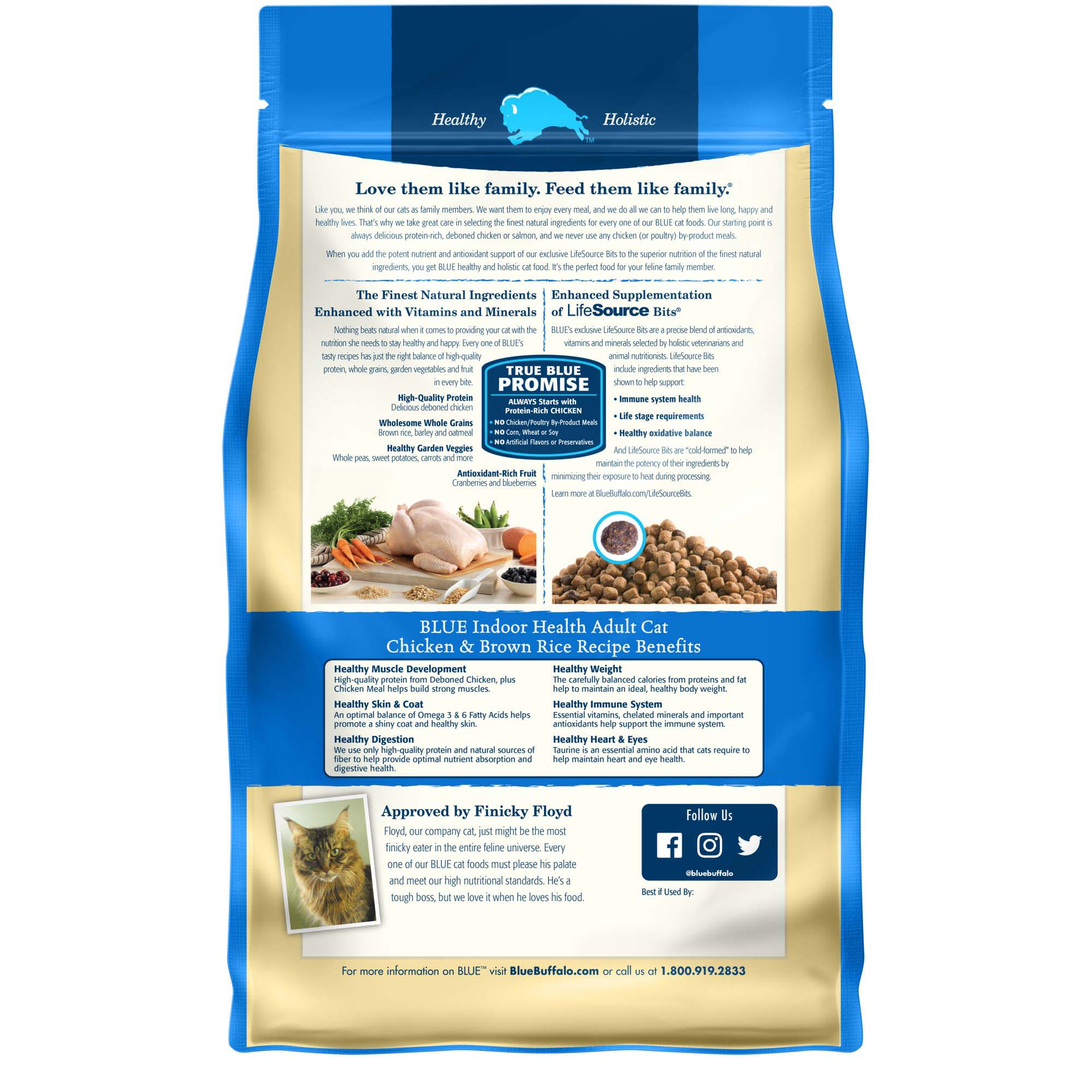Blue Buffalo Tastefuls Dry Food  Adult Indoor Cat  Chicken and Brown Rice  7-lb. Bag thumbnail
