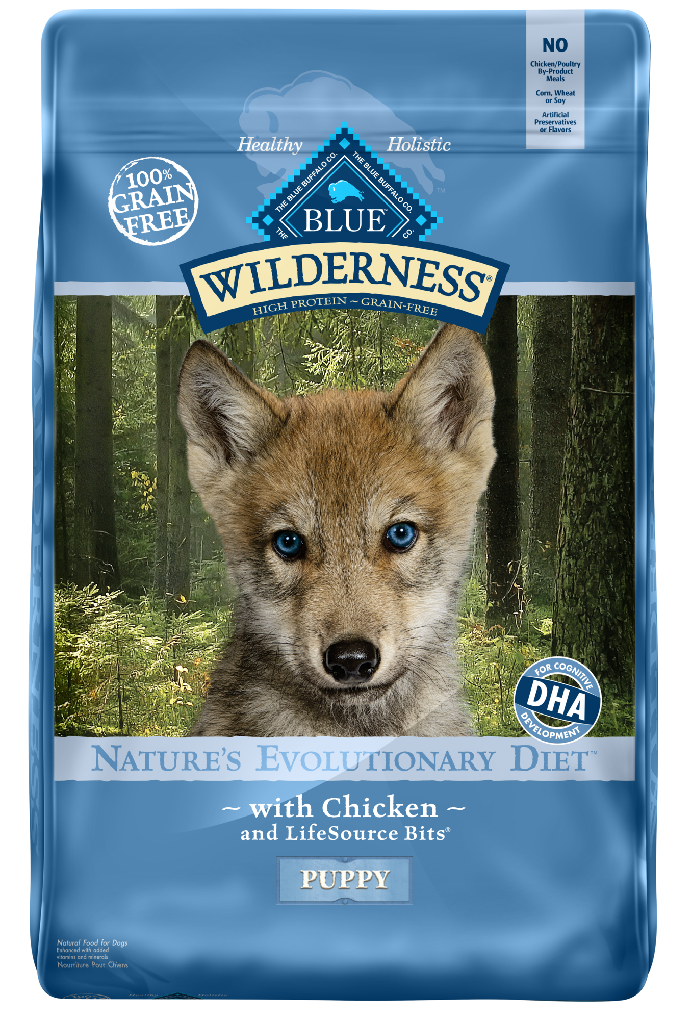 Blue Buffalo Wilderness High-Protein Grain-Free  Puppy Dry Dog Food  Chicken  24-lb Bag