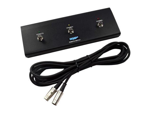 HQRP 3-Button Guitar Amp Footswitch Works with Peavey 03582650 Replacement Fits 6505+ Head