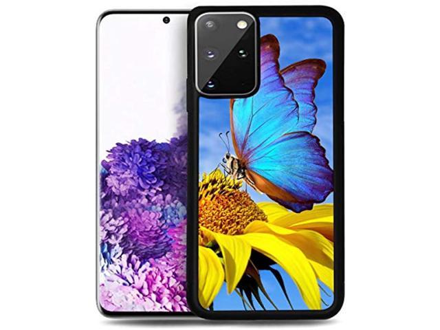 For Samsung A51, 4G Only, Durable Protective Soft Back Case Phone Cover, Hot12989 Blue Butterfly Sun Flower 12989