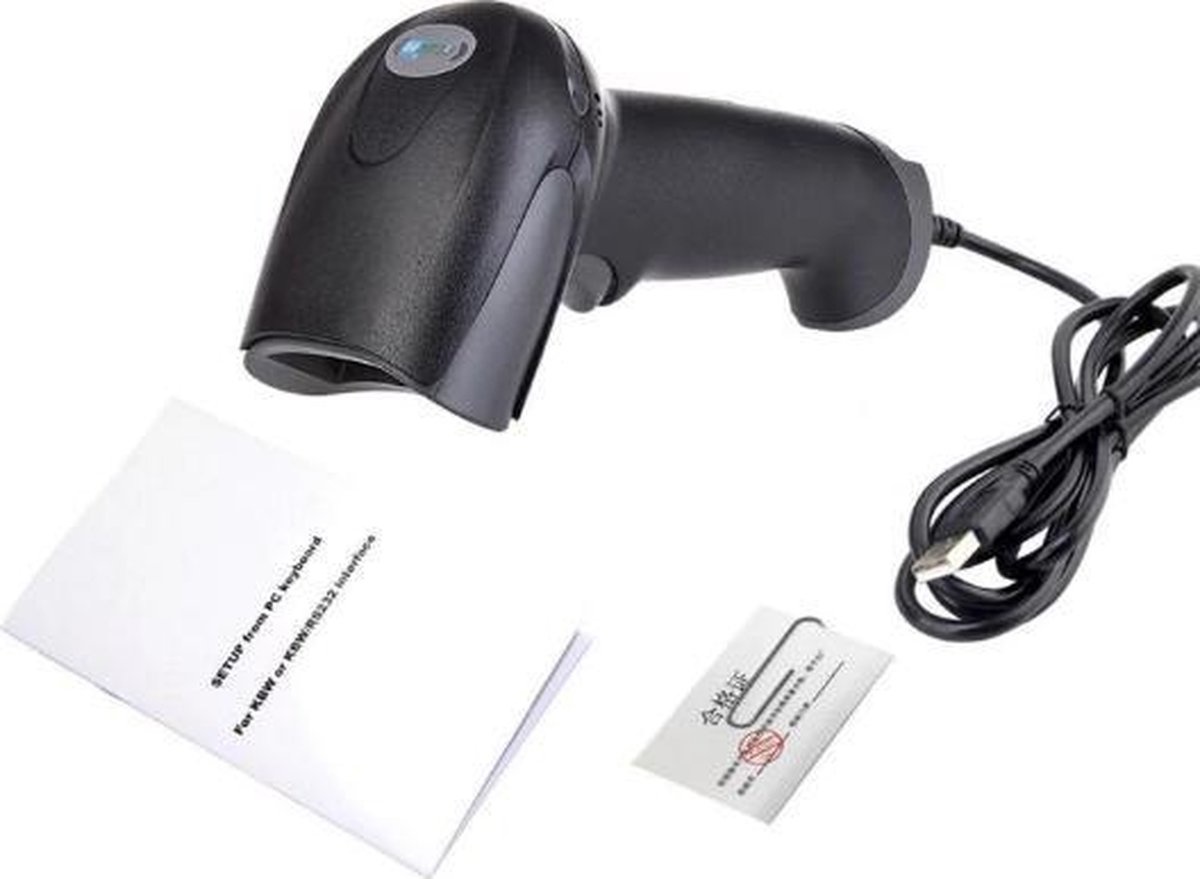 Generic Professionele Barcode Scanner - Zwart - Met USB Aansluiting - Handscanner - Barcode Lezer - Universeel thumbnail