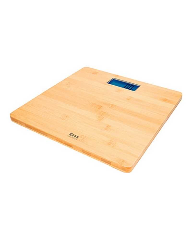 Bilancia Digitale Da Bagno TM Electron Marrone Bambù