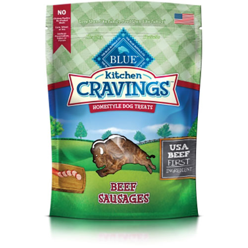 Blue Buffalo Kitchen Cravings Beef Sausage Recipe Dog Treats, 6 Oz