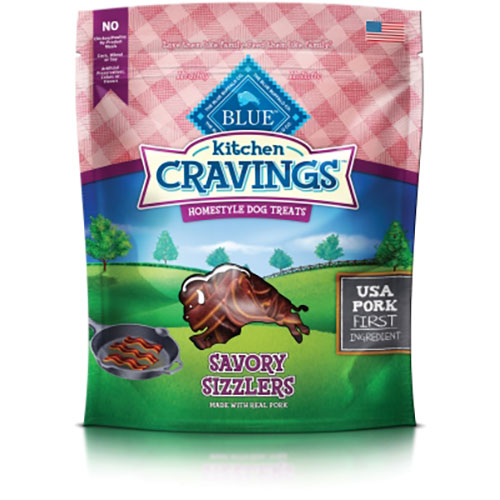 Blue Buffalo Sizzlers Bacon-Style Dog Treats with Real Pork  Original Flavor  6-oz