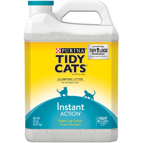 Purina Tidy Cats Instant Action Low Dust Clumping Scoop Cat & Kitty Litter for Multiple Cats - 20lbs