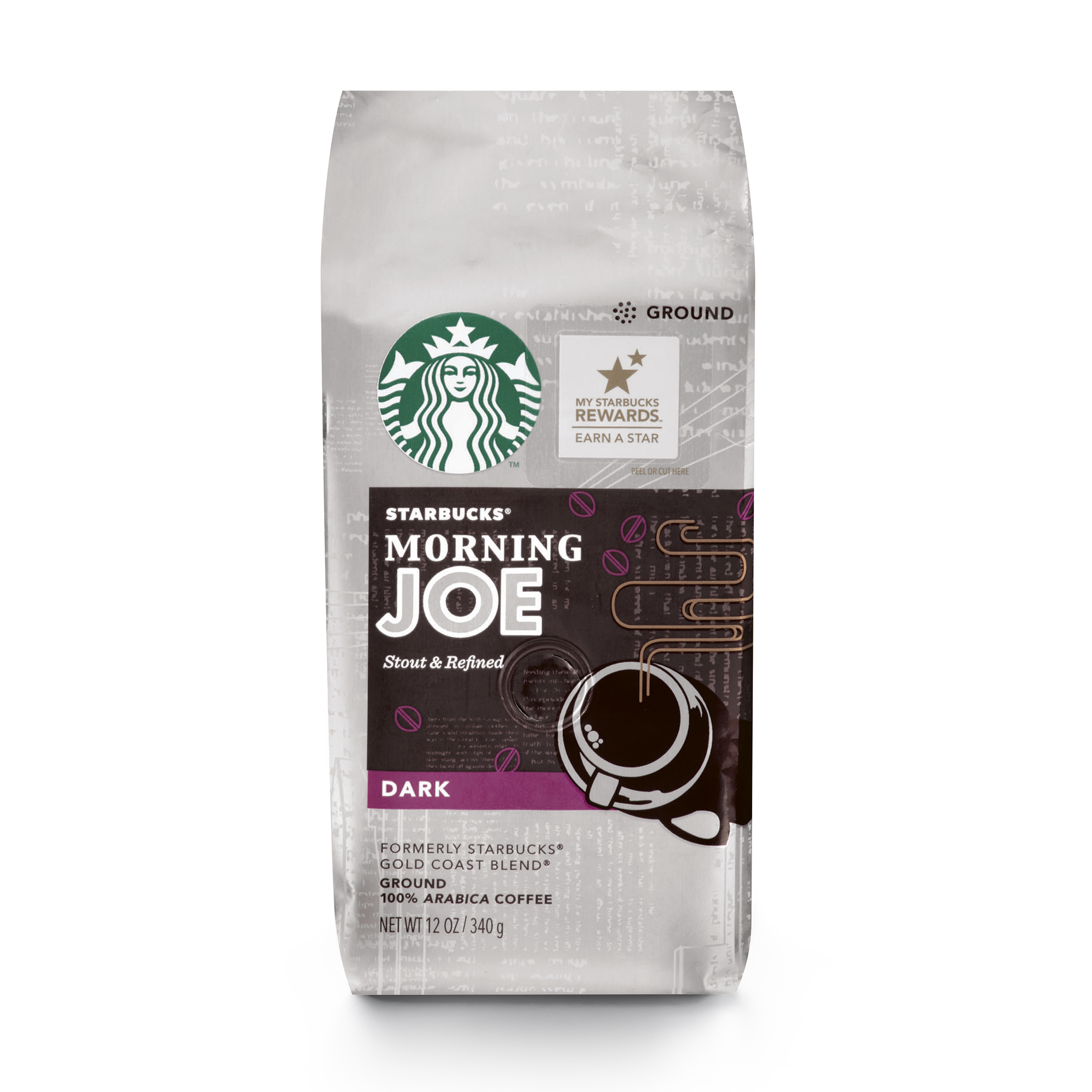 Starbucks Morning Joe  Ground Coffee  Dark Roast Hot or Iced Coffee  12 Oz