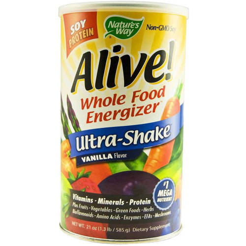 Nature's Way Alive! Ultra-Shake Vanilla Soy Protein Powder Dietary Supplement, 1.3 Lbs