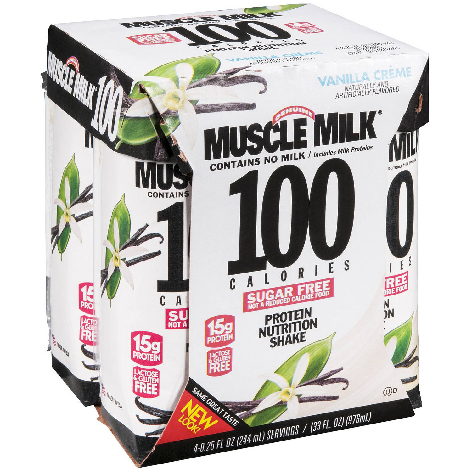Muscle Milk 100 Calorie Protein Shake Vanilla Creme, 33 FL OZ (Pack of 3)