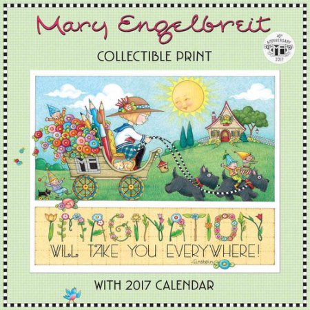 Mary Engelbreit's 40th Anniversary Collectible Print with 2017 Calendar