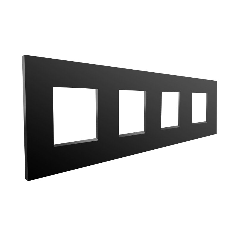 Iluminashop - Cadre PC Encastré Noir Pour 4 Modules Série Modern
